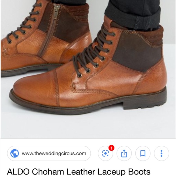 ALDO Choham leather laceup boots - Picture 2 of 2
